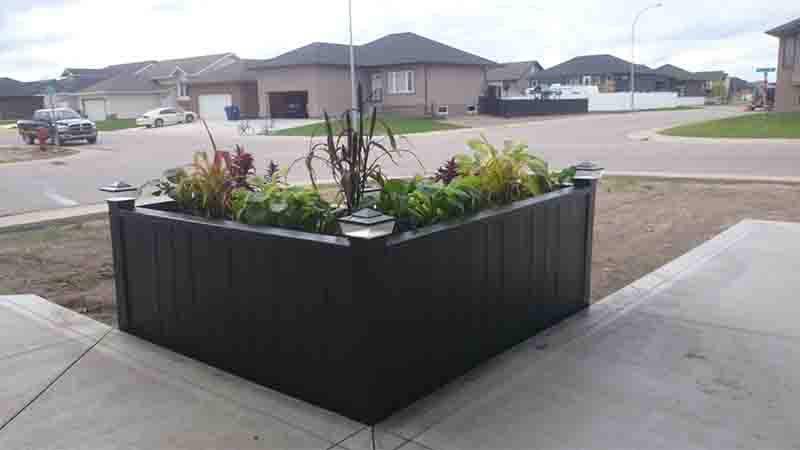 Photo of wooden garden box