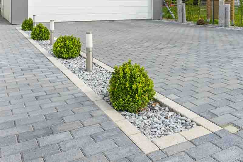 Photo of paving stones yard work