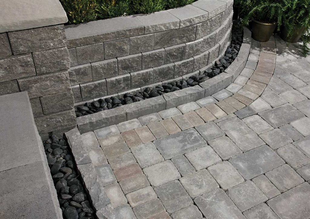 Photo of stone retaining wall