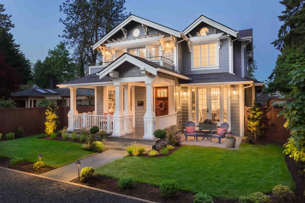 Photo of beautiful house with landscaped yard