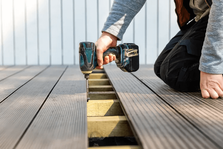 Installing wooden deck