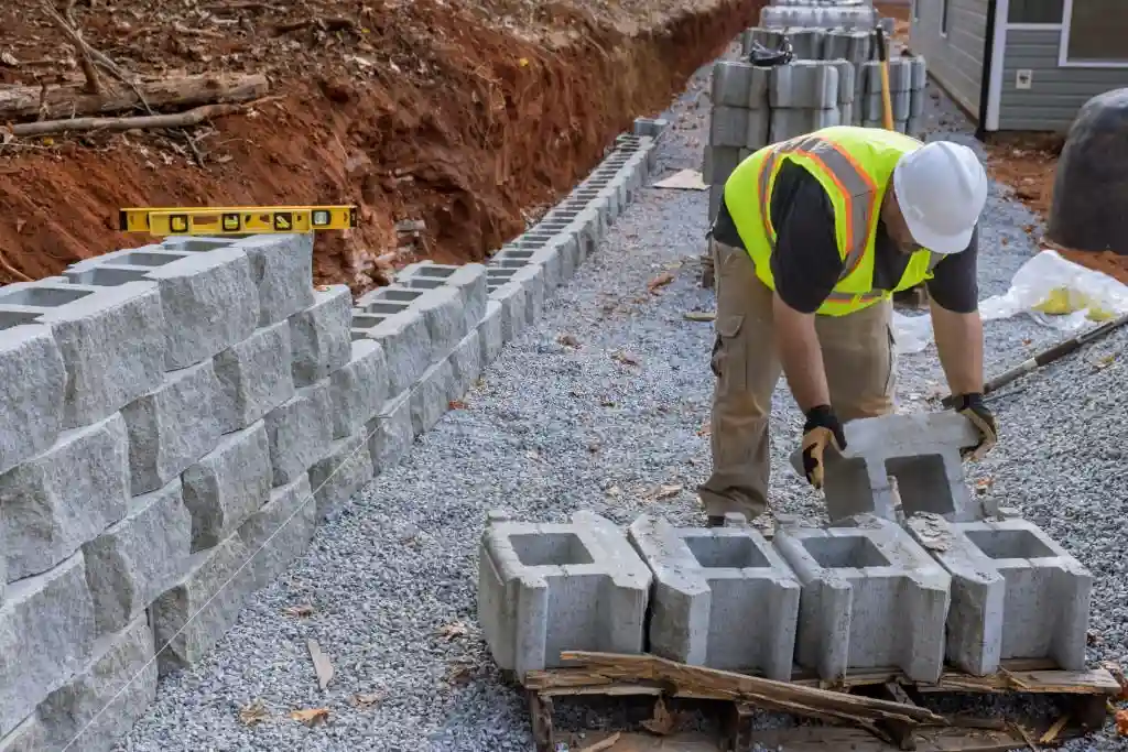 Retaining walls installation