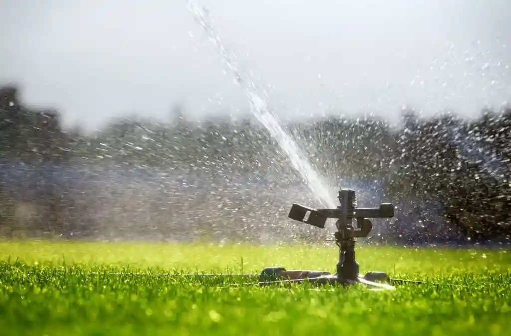 Sprinkler system working