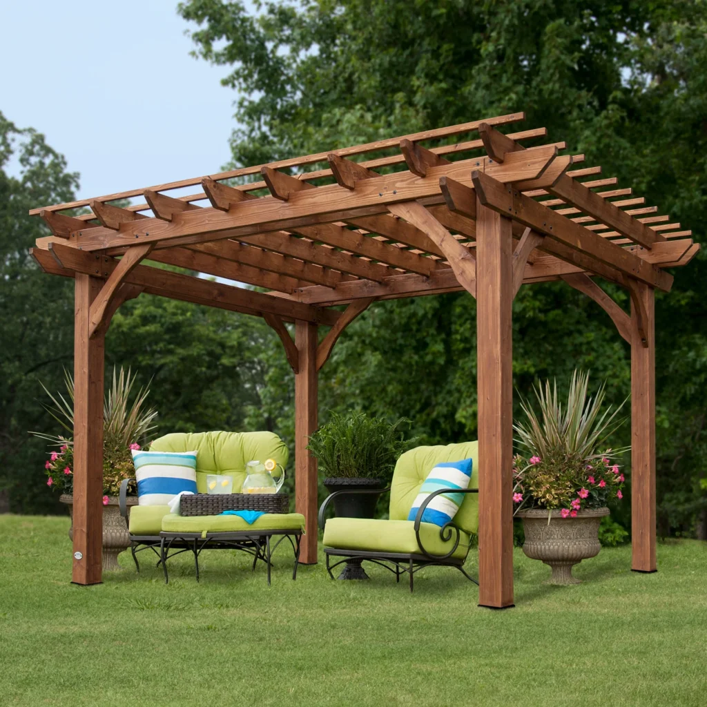 Small lumber pergola