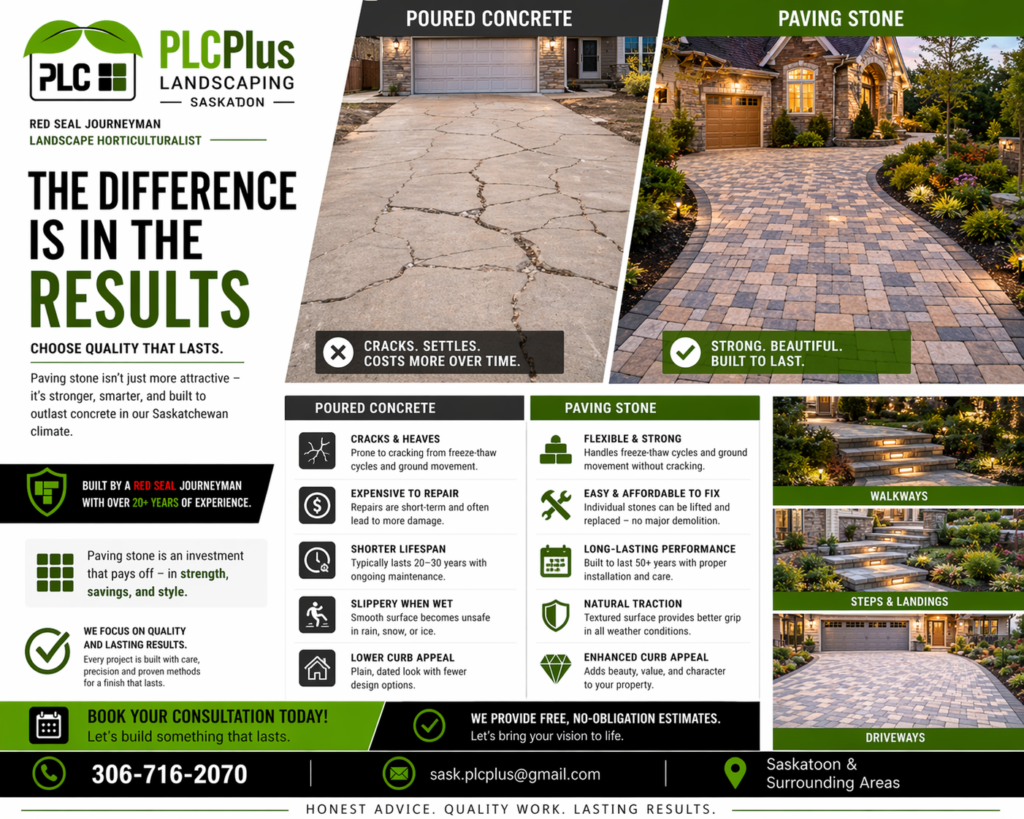 Paving stones vs Concrete in Saskatoon