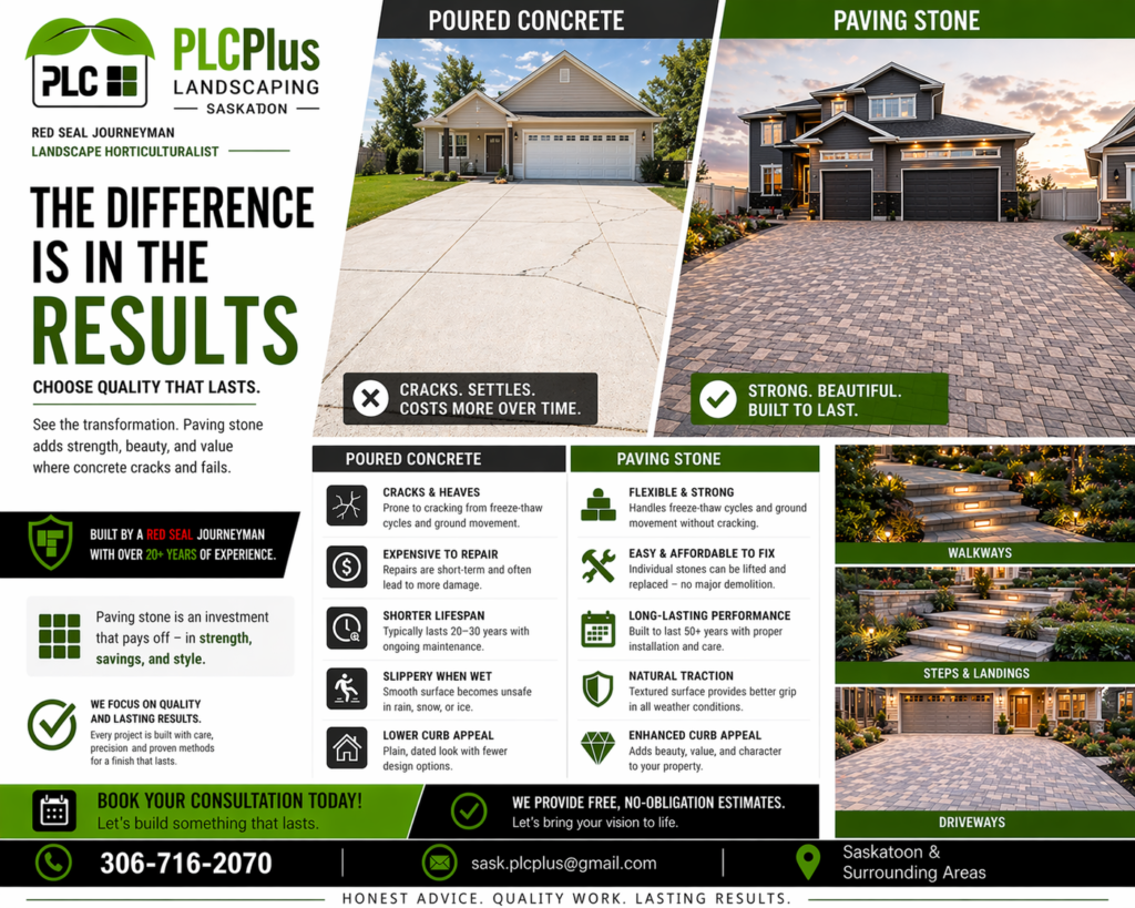 Paving stone patios and driveways